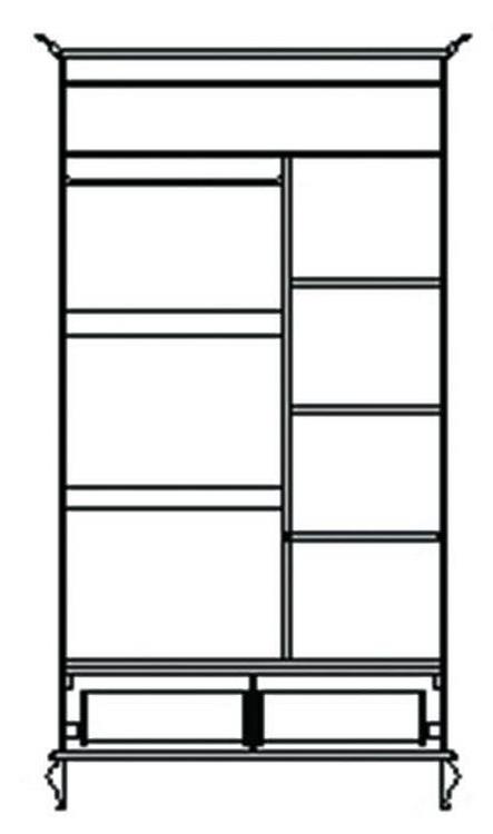 Шкаф двухдверный "Оскар" ММ 216-01/02 №2
