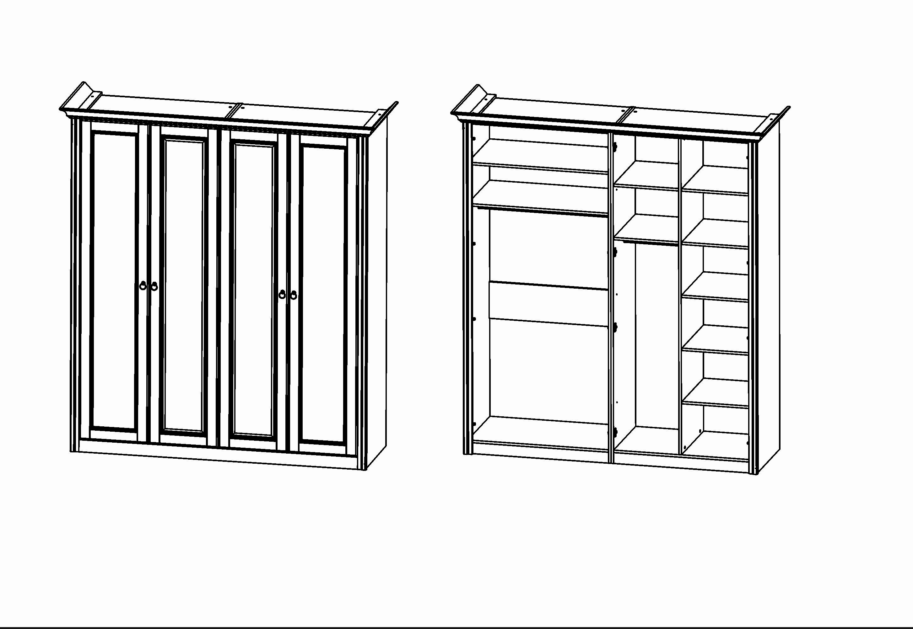 Шкаф четырехдверный "Палермо" Т-754 №0