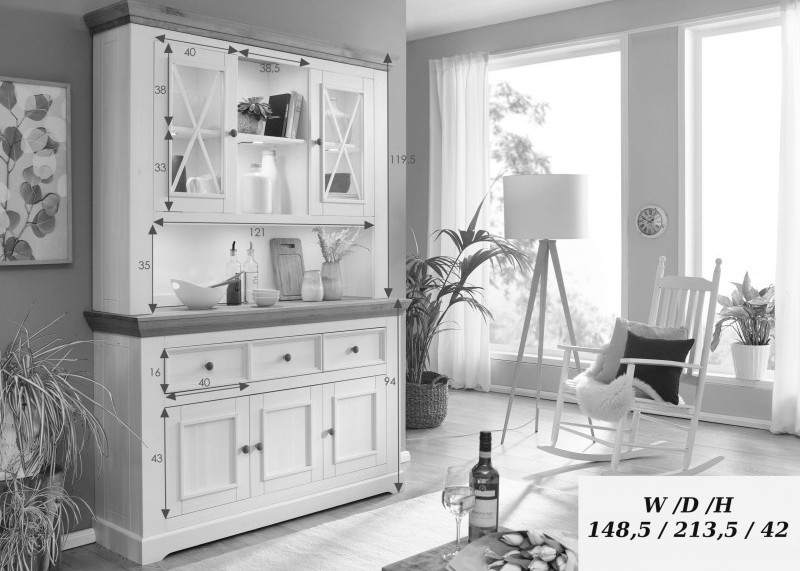 Буфет большой  "Форест Графит" №3