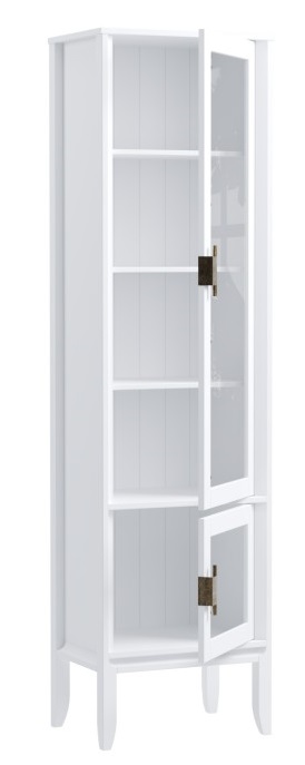 Шкаф для посуды "Бридж" узкий с 2-мя стеклянными дверями №4