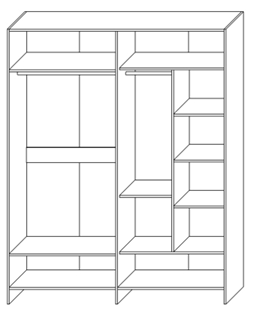 Шкаф для одежды "4Д Герта" КМК 0979.1 №2