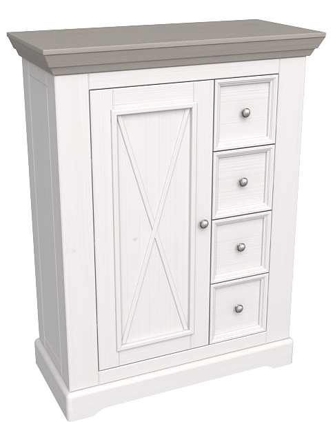 Комод "Форест" 1 дверь 4 ящика (Тумба-104)