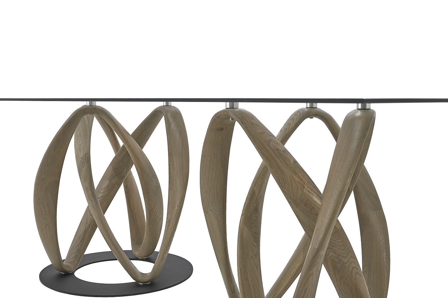 Стол обеденный "Инфинити двойной" с прямоугольным стеклом №5