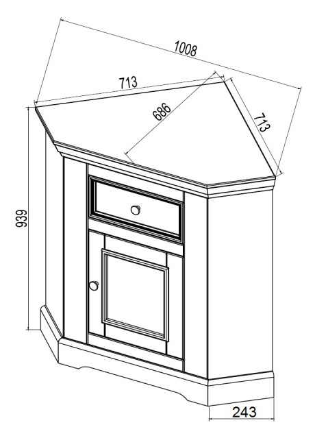 Комод буфета углового "Форест" №2