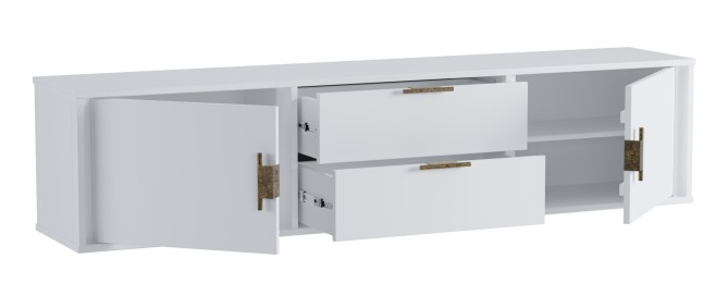 Тумба ТВ "Бридж" подвесная 2 двери 2 ящика (полка навесная 22) №4