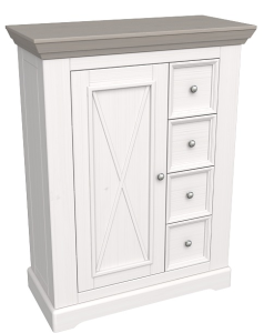 Комод "Форест" 1 дверь 4 ящика (Тумба-104)