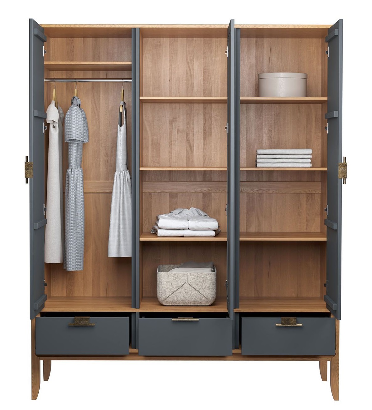 Шкаф 3-х дверный "Бридж" с зеркалом №7