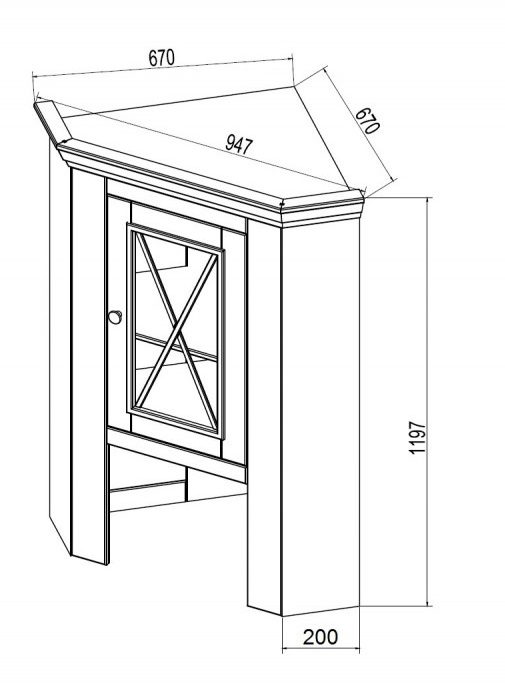 Буфет угловой "Форест" №2