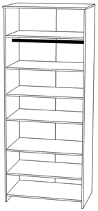 Шкаф для одежды "2Д Герта" КМК 0979.3 №1