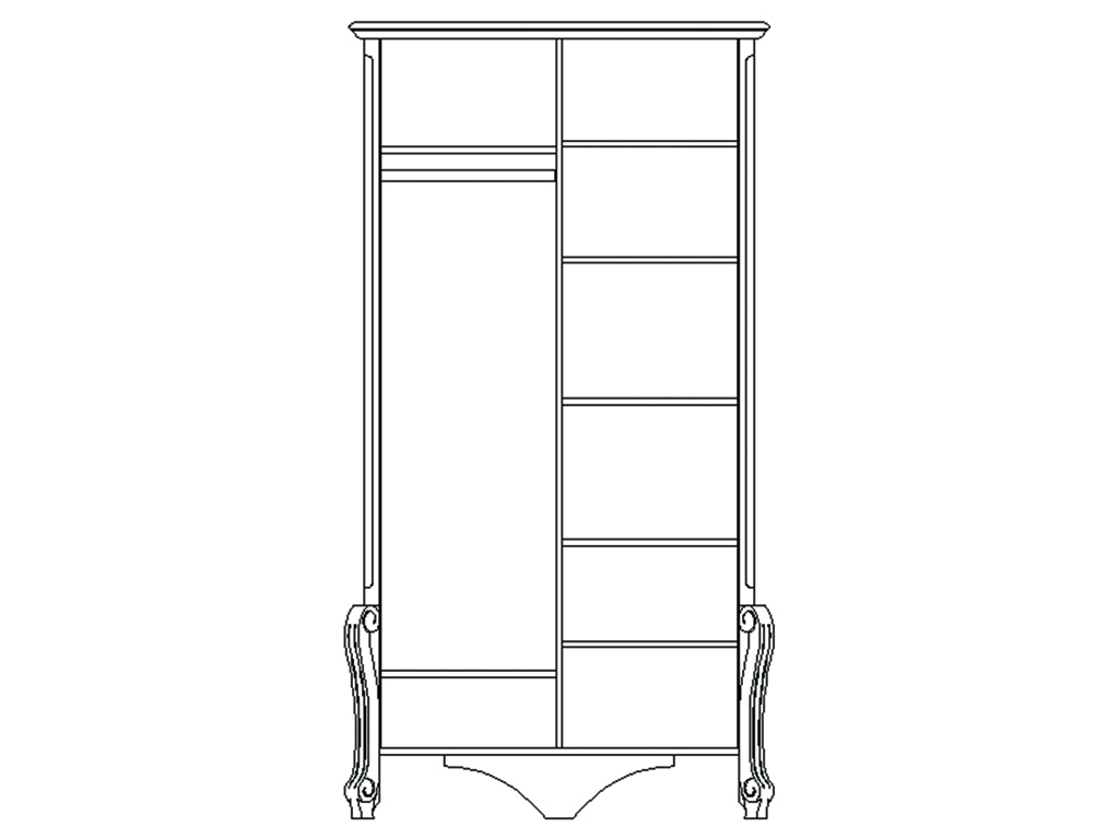 Шкаф двухдверный "Луиза" ММ 227-01/02Б №0