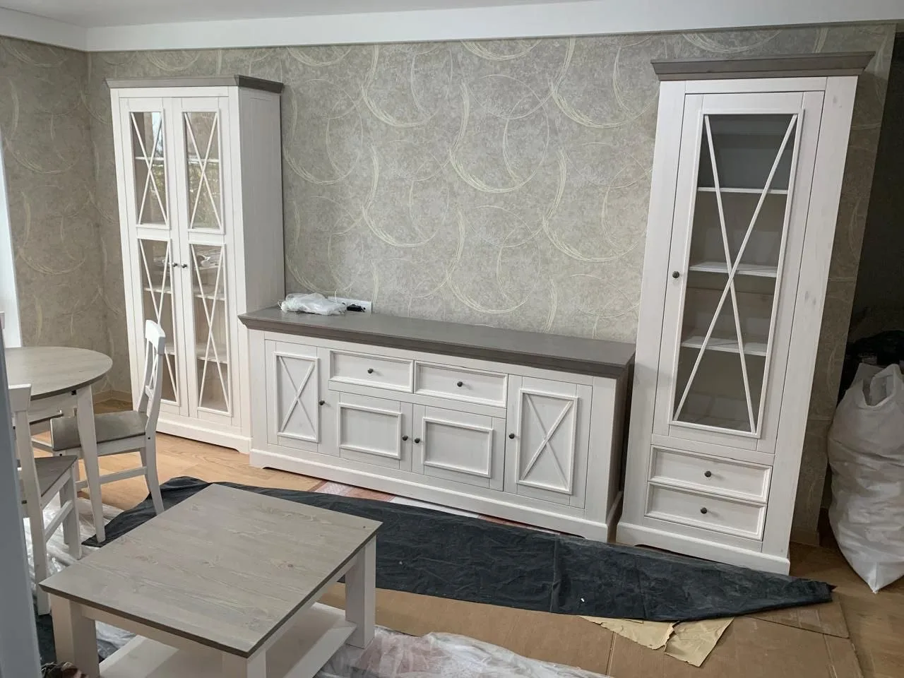 Шкаф для посуды "Форест" узкий 1 дверь 2 ящика №1