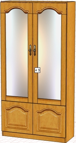 Шкаф Вилия 4З (4ГЗ) ВМ 0435/З