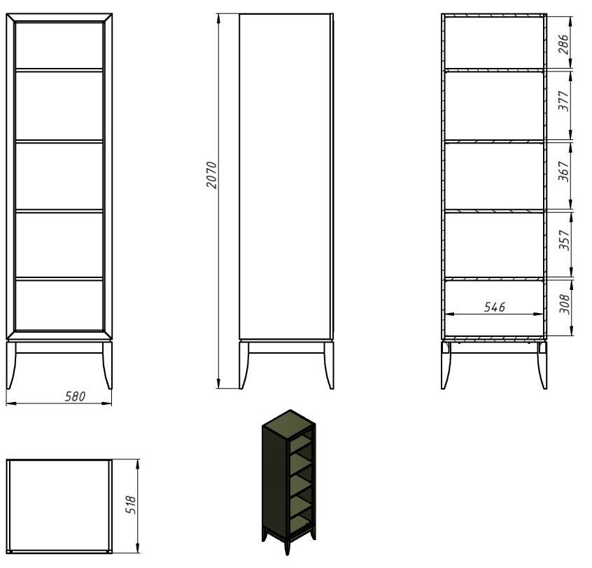 Шкаф комбинированный "Орта" ММ-389-31 №0