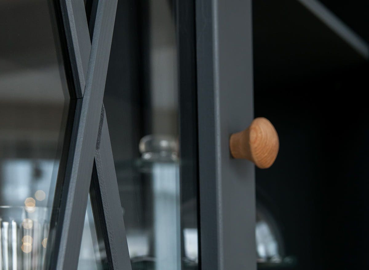 Шкаф для посуды широкий "Форест Графит" 4 двери 1 ящик №2