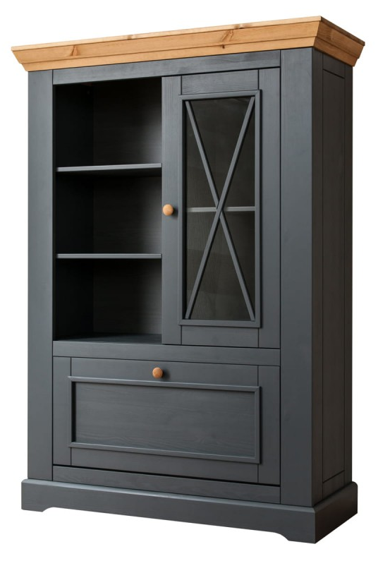 Комод "Форест Графит" 2 двери и полки 