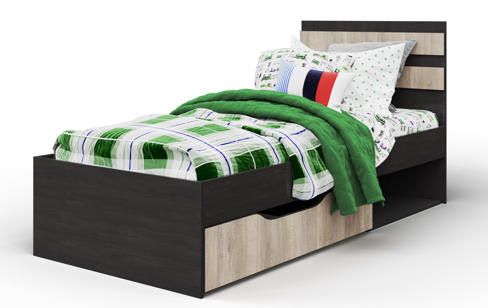 Кровать односпальная "Лондон" КМК 0467.18 (левая, правая) с ящиком