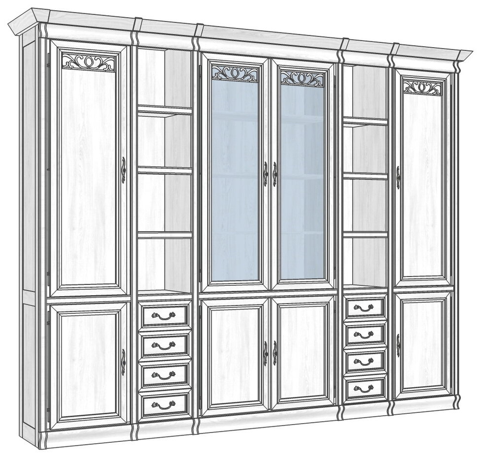 Шкаф книжный "Оскар # 2"