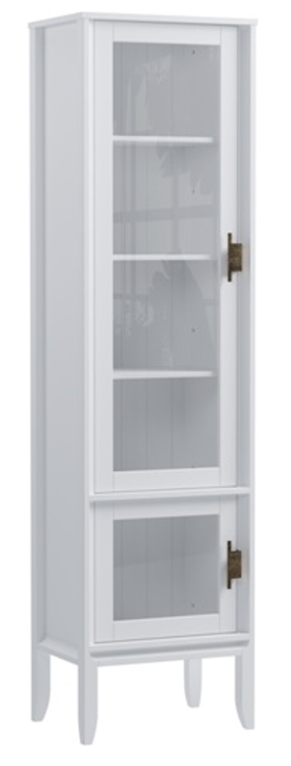 Шкаф для посуды "Бридж" узкий с 2-мя стеклянными дверями №3