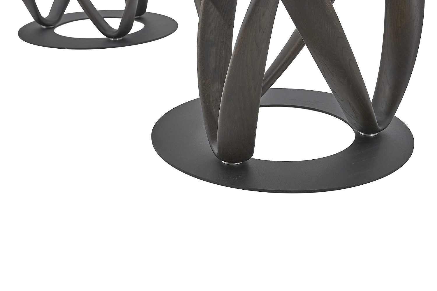 Стол обеденный "Инфинити двойной" с овальным стеклом 8 мм №1