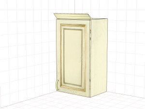 Шкаф настенный "Злата" ЗТ 2640/М, ЗТ 2640/М-01