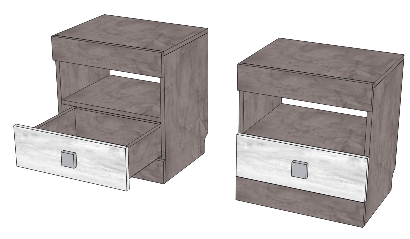 Тумба прикроватная "Лондон" КМК 0467.3 №2