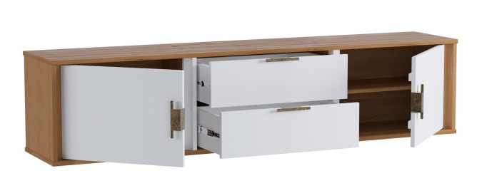 Тумба ТВ "Бридж" подвесная 2 двери 2 ящика (полка навесная 22) №0