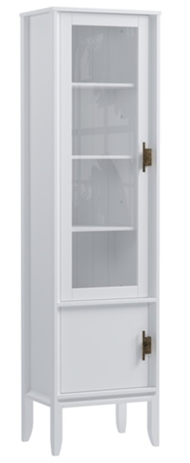 Шкаф для посуды "Бридж" узкий с 1ой стеклянной дверью и 1-ой глухой дверью №4