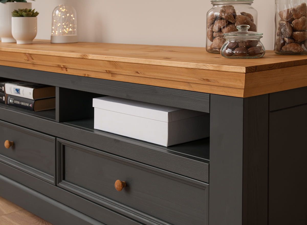 Тумба ТВ "Форест Графит" 2 ящика №0