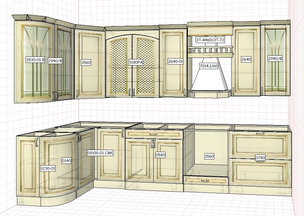 Кухня "Злата #2" №4