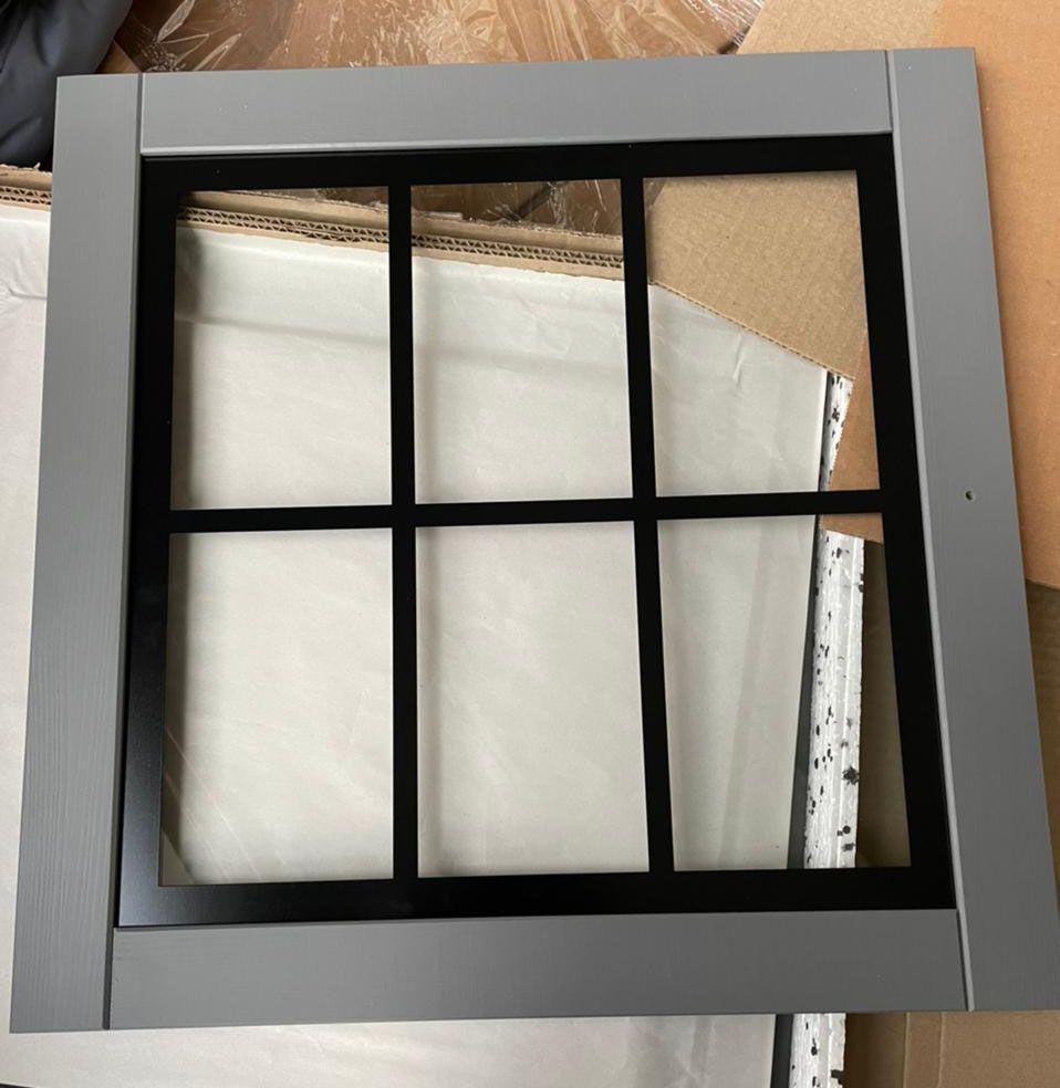 Шкаф для посуды "Сканди" 222СТЧ стеклянные и глухие двери №4