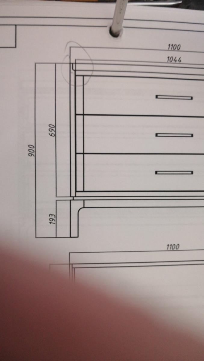 Комод "Брюгге" В3 (без стекла) " ВМФ-1685 №2