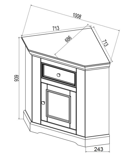 Буфет угловой "Форест" №4