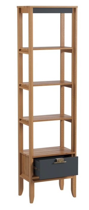 Стеллаж "Бридж" сквозной узкий с 1-м ящиком (01) №2