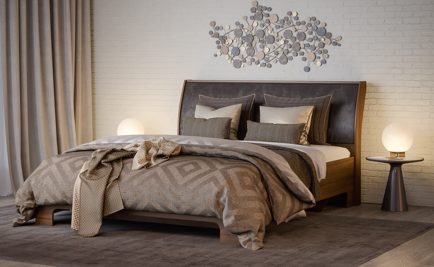 Кровать двуспальная "1600-01" КМК 0685.1 №0