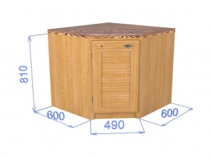 Шкаф-стол угловой с дверкой на "Хлоя" КХ 13"