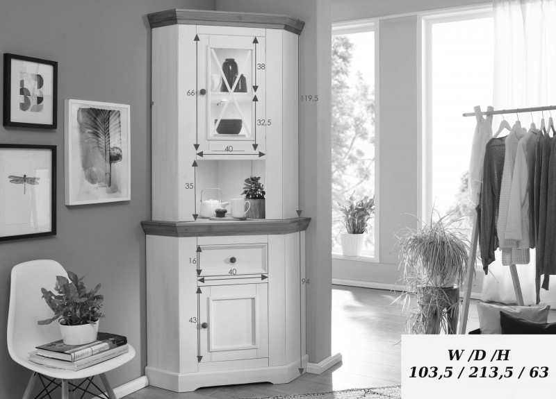 Буфет угловой "Форест Графит" №1