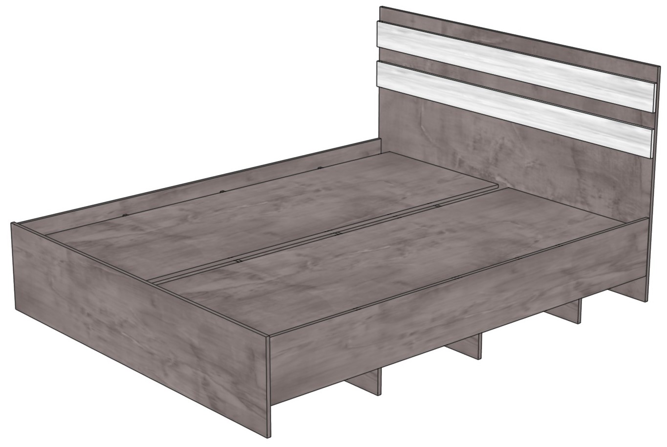 Кровать двуспальная "Лондон" КМК 0467.19 №3