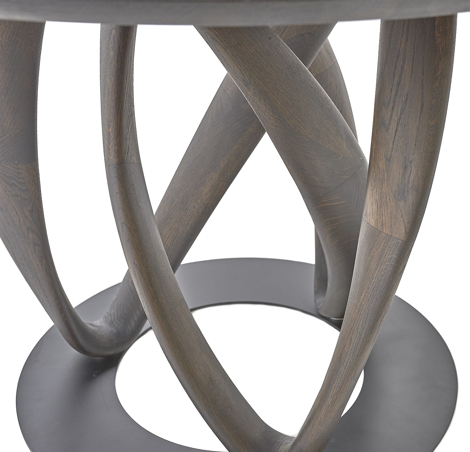 Стол обеденный "Инфинити одиночный" круглая деревянная столешница №6