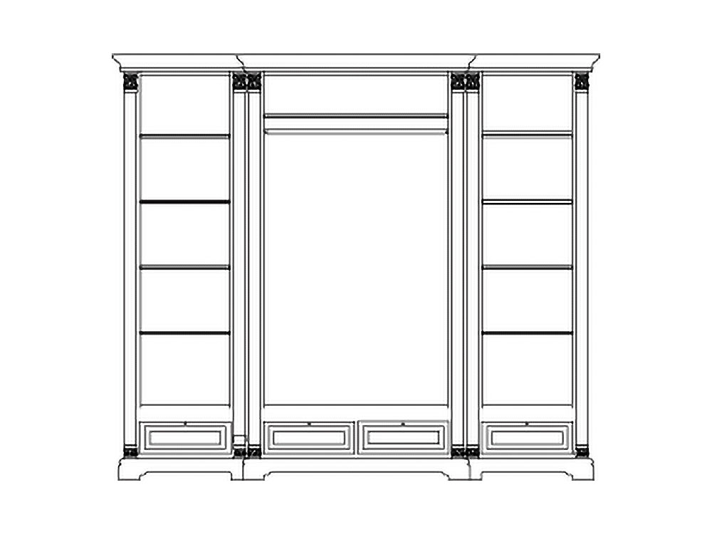 Шкаф четырехдверный "Престиж" ГМ 5924 №4