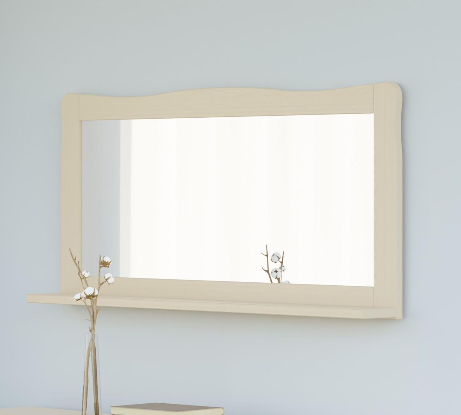 Зеркало настенное с полкой "Лебо" №2