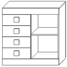 Комод "Лондон" 1Д4Я КМК 0467.13 №2
