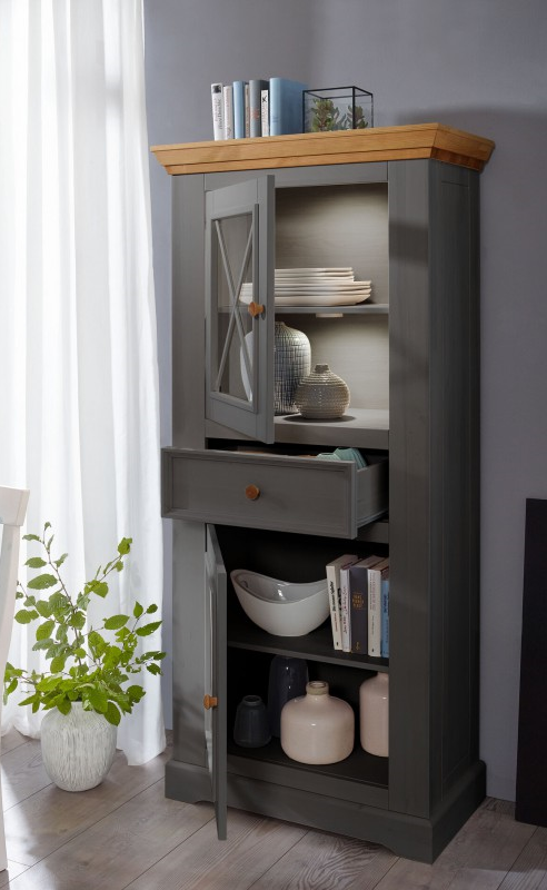 Шкаф для посуды низкий "Форест Графит" 2 двери 1 ящик №2