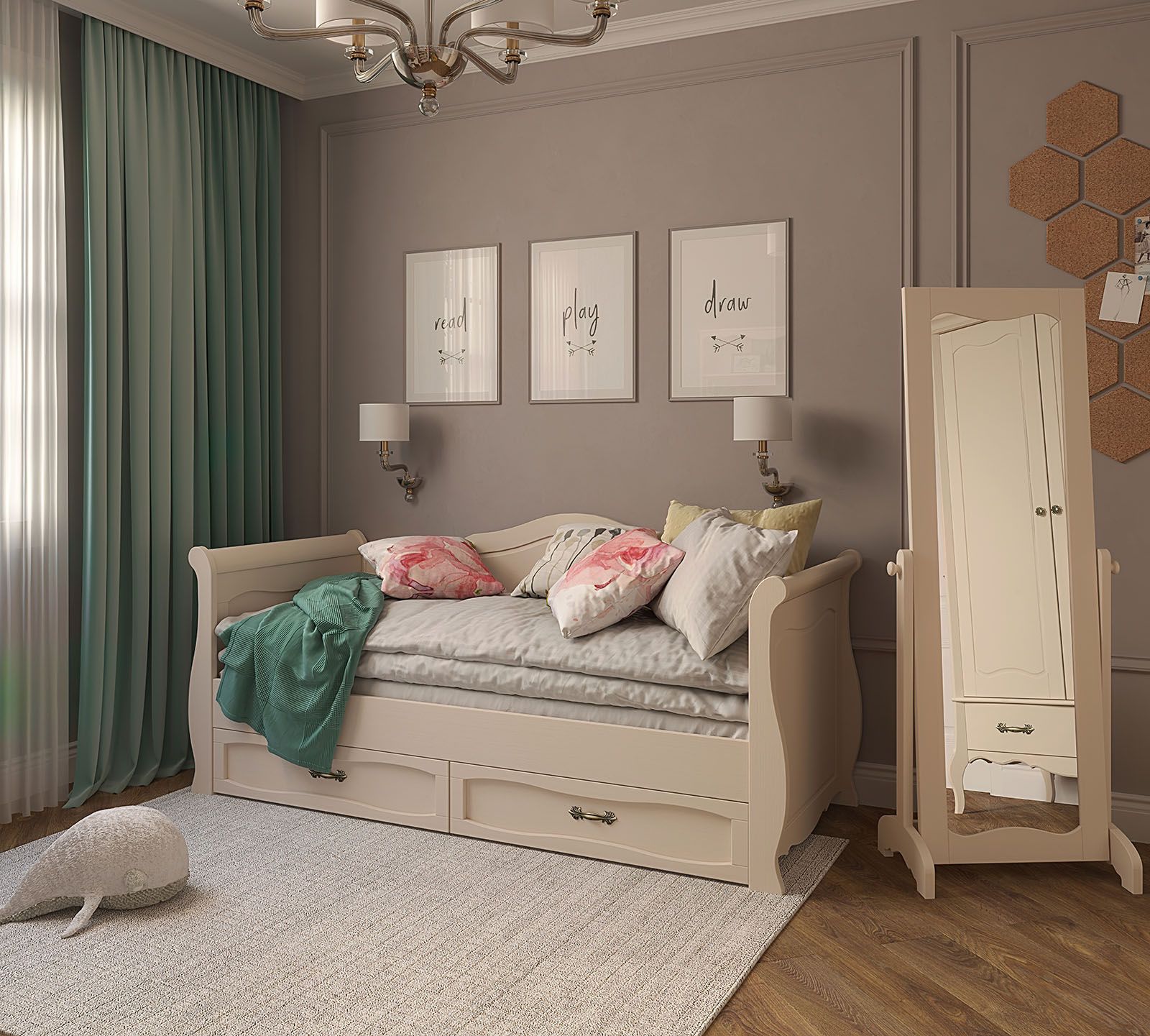 Кровать-диван "Лебо"  (900х200) №1