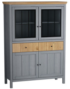 Тумба "Сканди" 020СТЧ стеклянные и глухие двери