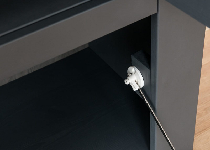 Комод "Форест Графит" 2 двери и полки  №3