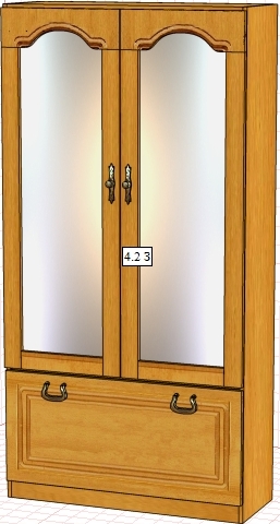 Шкаф Вилия 4.2З (4.2ГЗ) ВМ 0635/З