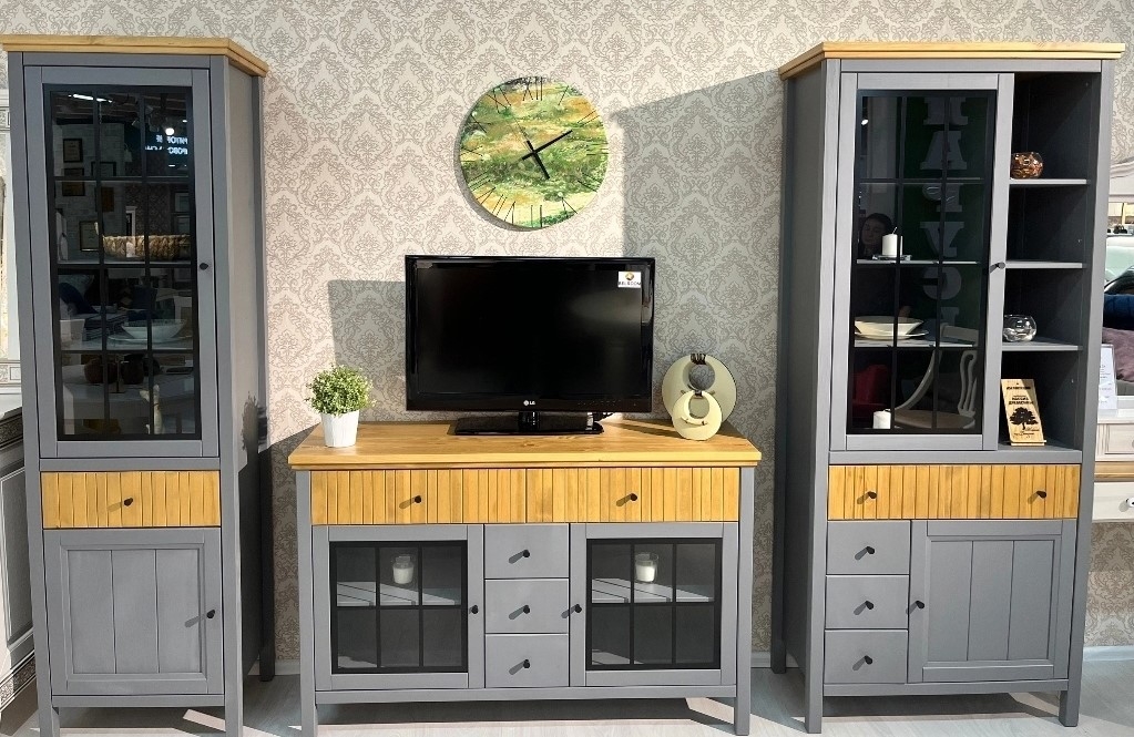 Тумба "Сканди" 232СТЧ стеклянные двери №1