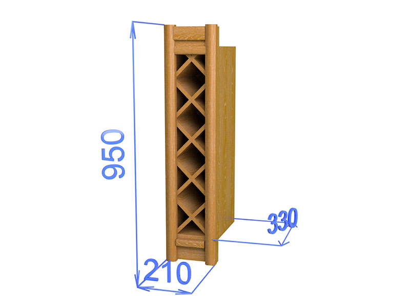 Шкаф настенный для бутылок на 210 "Хлоя КХ 07"