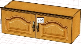 Секция антресольная Вилия 8М (8ГМ, 8ГМВ, 8МВ) ВМ 3335/М