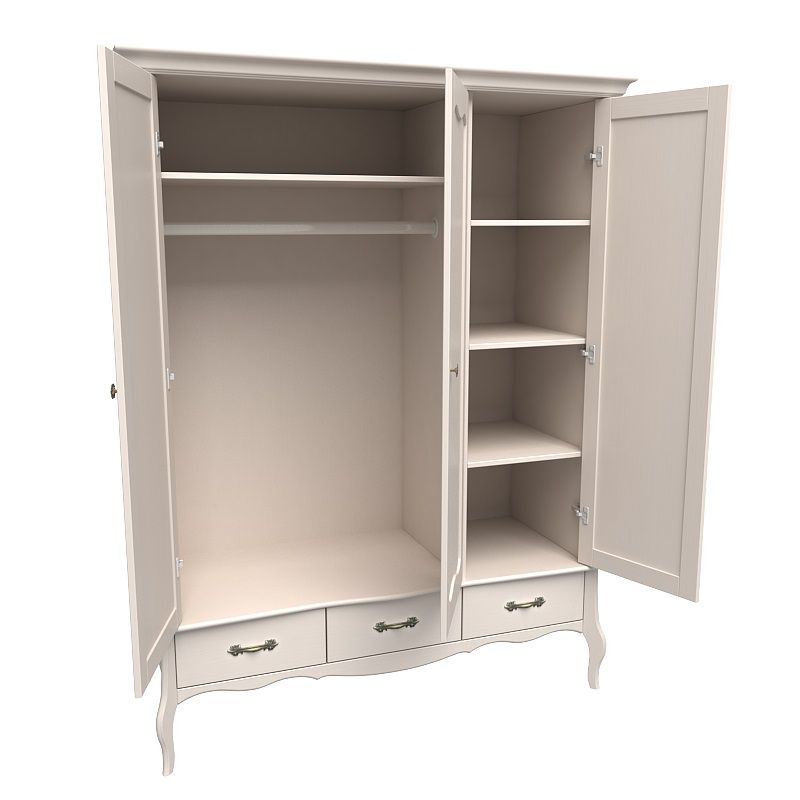 Шкаф трехдверный с зеркалом "Лебо" №4